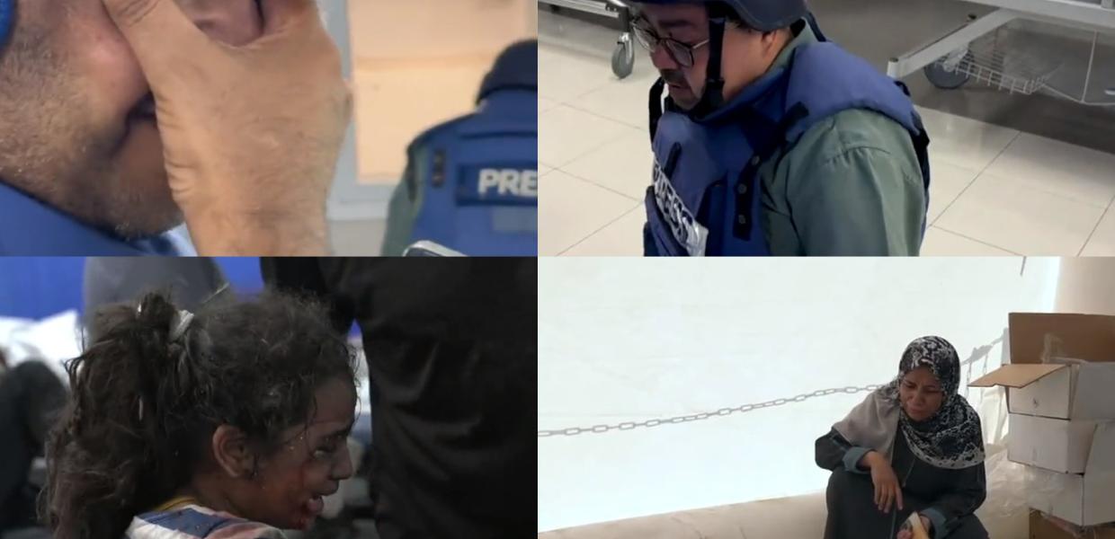 Καρέ από το βίντεο με την αποστολή του BBC σε νοσοκομείο στην Γάζα