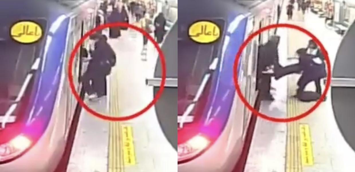 Βίντεο που φέρεται να δείχνει την κοπέλα λιπόθυμη έξω από το τρένο