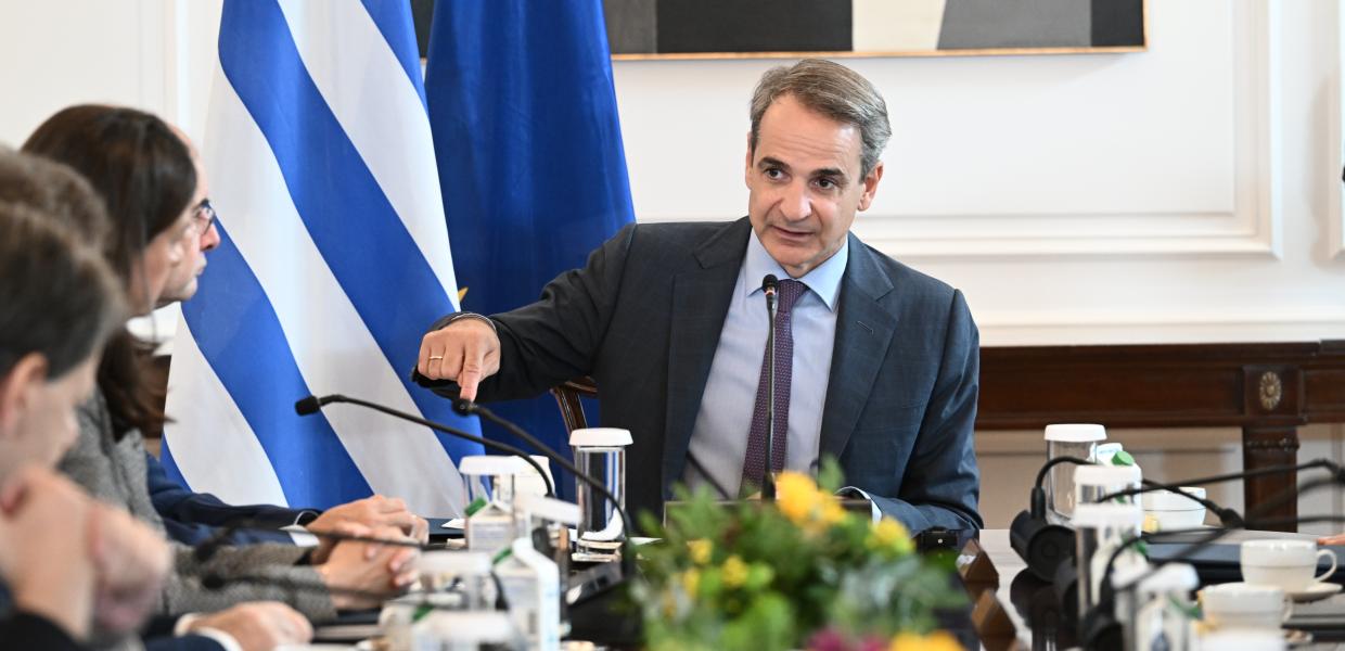 Ο Κυριάκος Μητσοτάκης στο υπουργικό συμβούλιο