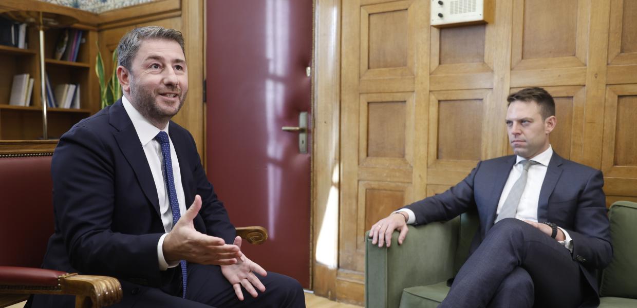Ο Νίκος Ανδρουλάκης και ο Στέφανος Κασσελάκης