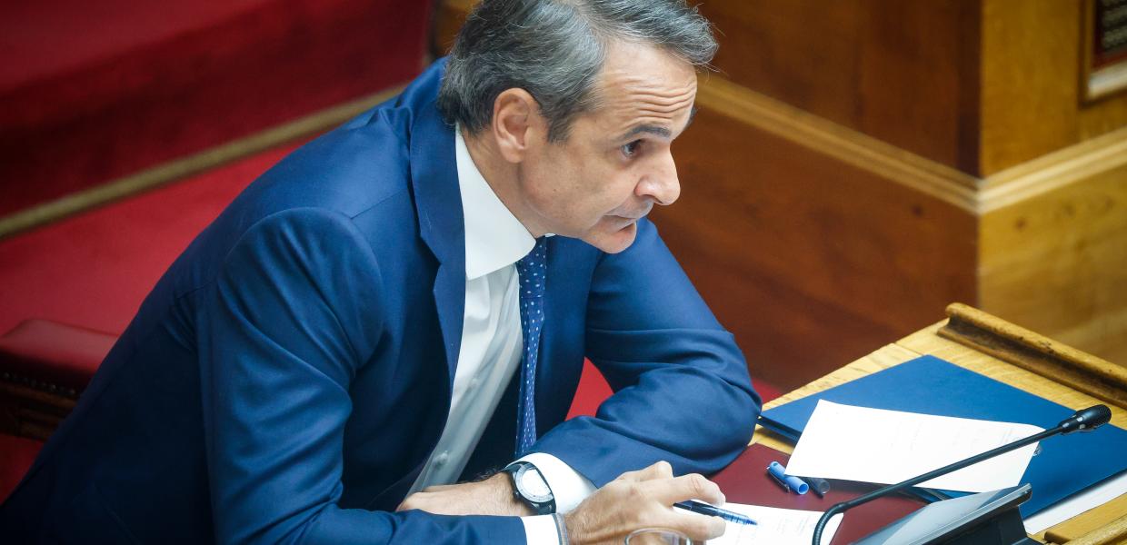 Ο Κυριάκος Μητσοτάκης στη Βουλή