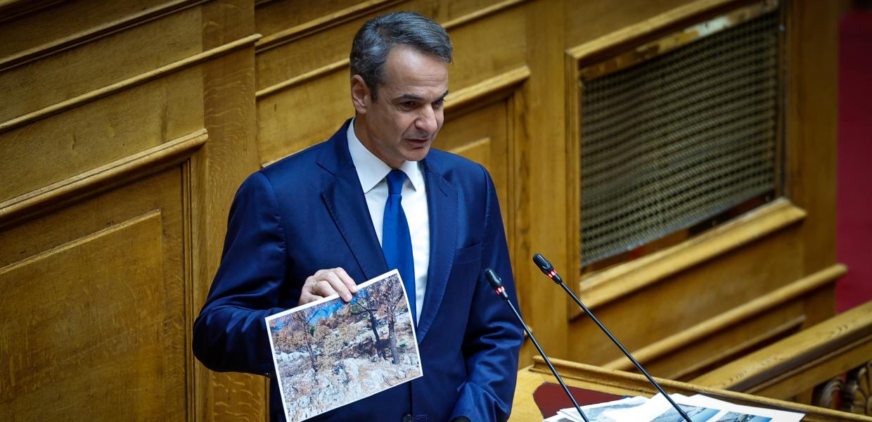Ο Κυριάκος Μητσοτάκης στη Βουλή