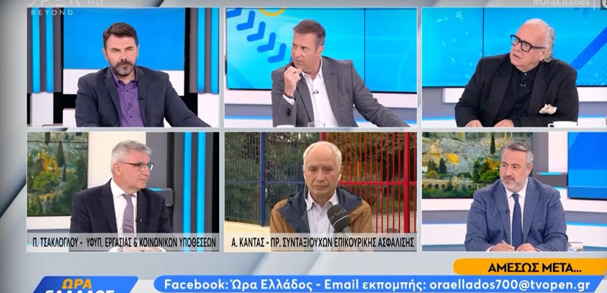 Ο Πάνος Τσακλόγλου σε τηλεοπτική εκπομπή