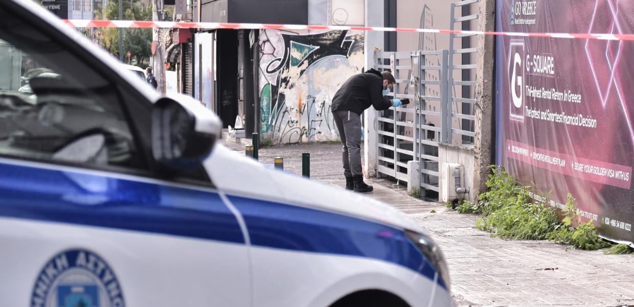 Περιπολικό στο Γκάζι στο σημείο των πυροβολισμών