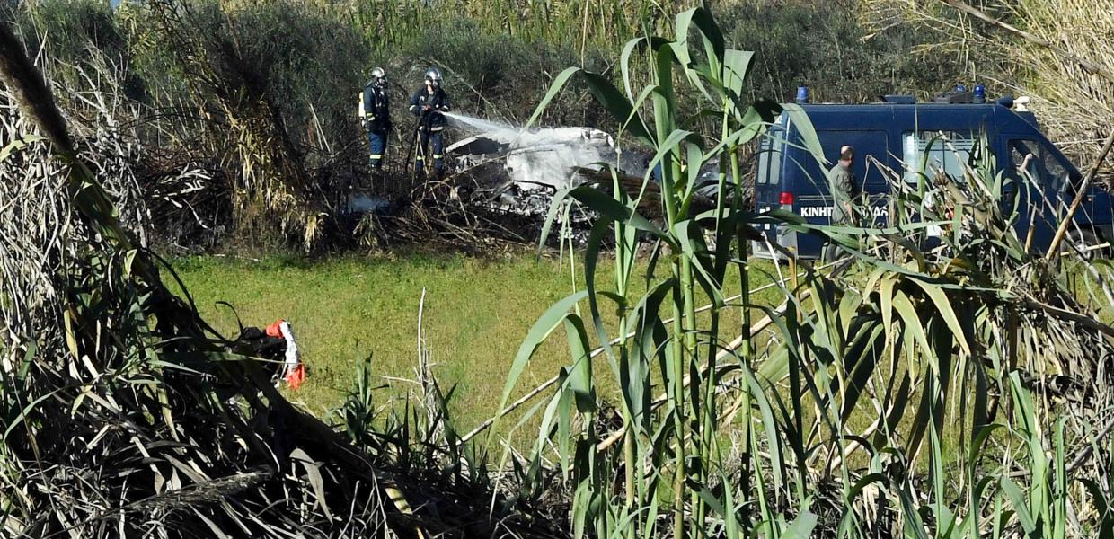 Το σημείο που έπεσε το αεροσκάφος στην Καλαμάτα