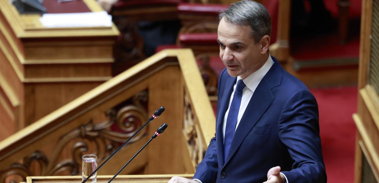 Ο Κυριάκος Μητσοτάκης στη Βουλή