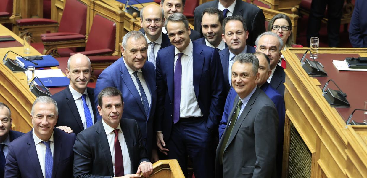 Ο Κυριάκος Μητσοτάκης στη Βουλή