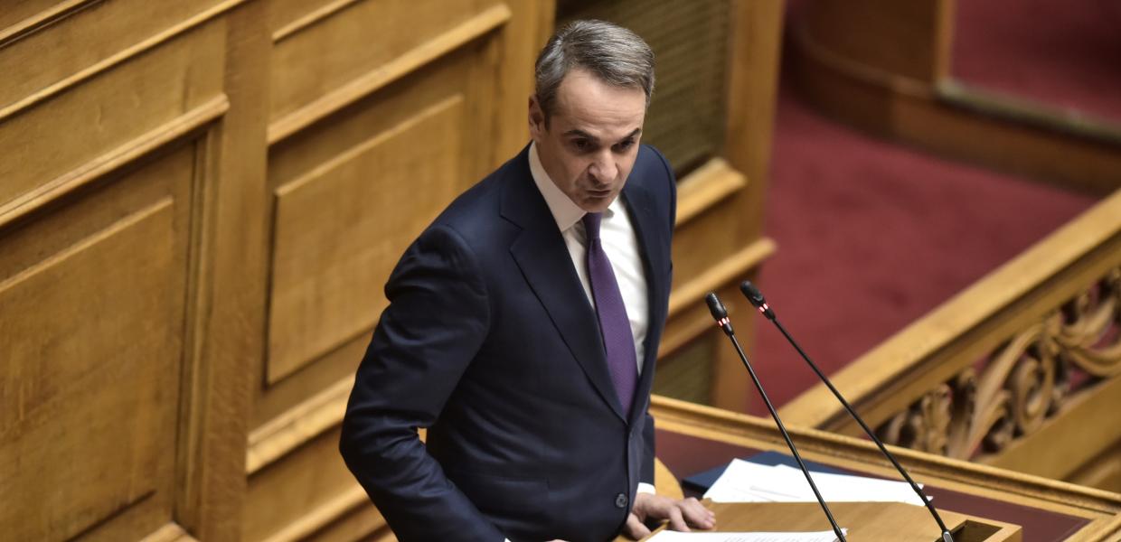 Ο Κυριάκος Μητσοτάκης στη Βουλή