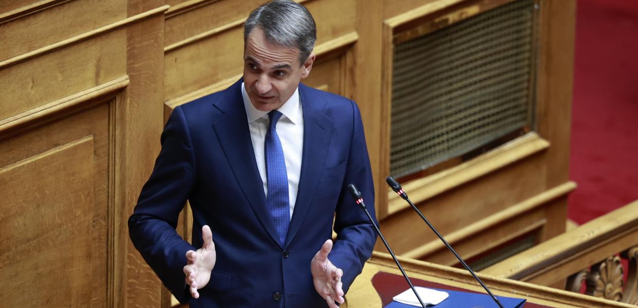 Ο Κυριάκος Μητσοτάκης στη Βουλή