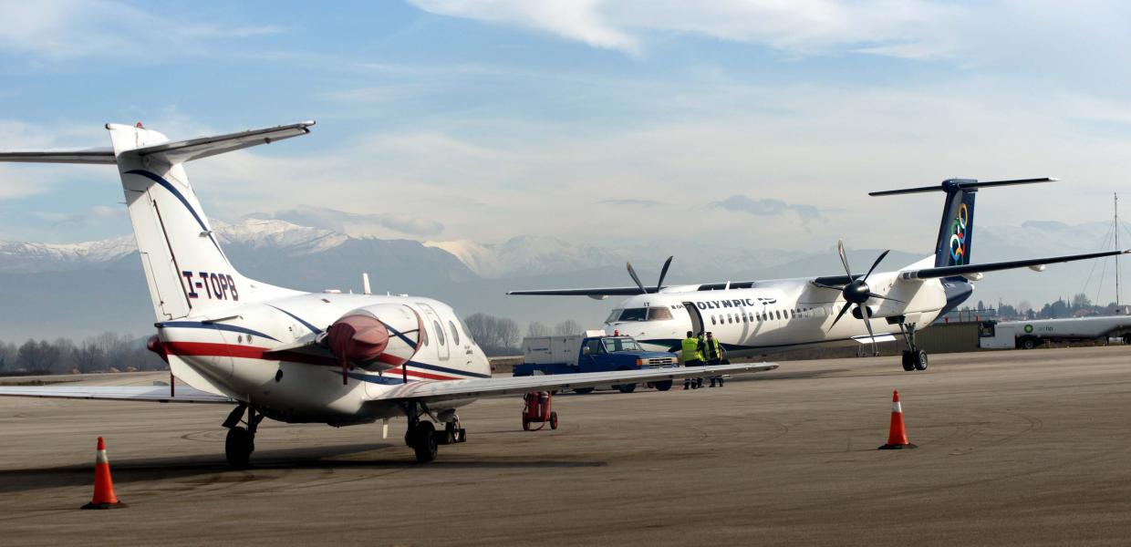 Αεροπλάνα στο αεροδρόμιο Ιωαννίνων