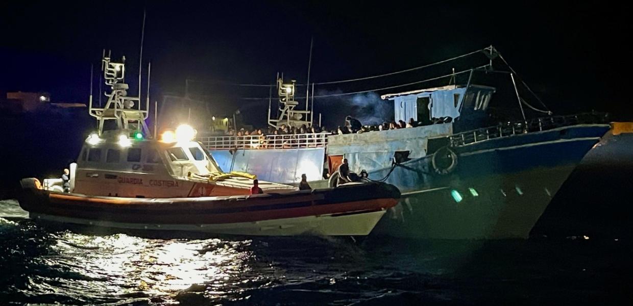 Βάρκες στο ιταλικό νησί Λαμπεντούζα