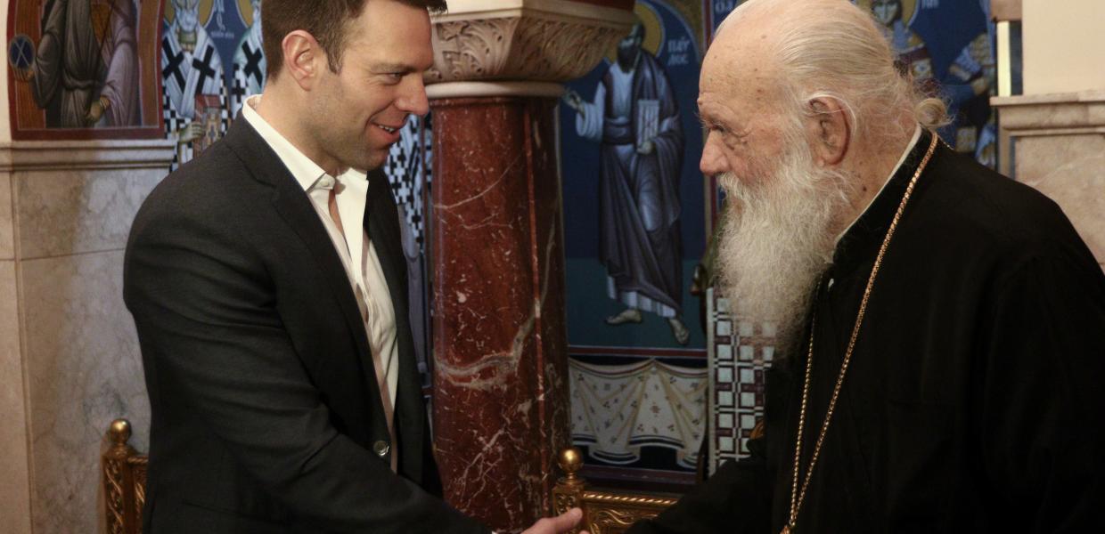 Στέφανος Κασσελάκης και αρχιεπίσκοπος Ιερώνυμος