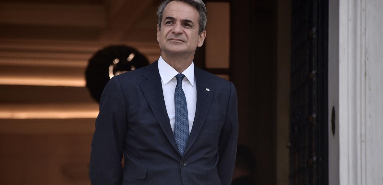 Ο Κυριάκος Μητσοτάκης στο Μέγαρο Μαξίμου