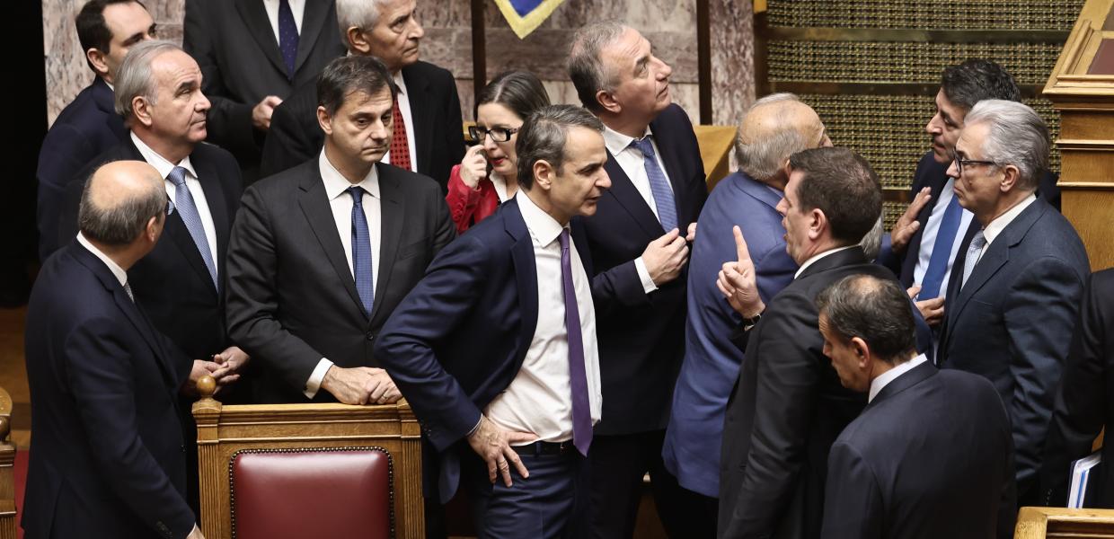 Ο Κυριάκος Μητσοτάκης στη Βουλή