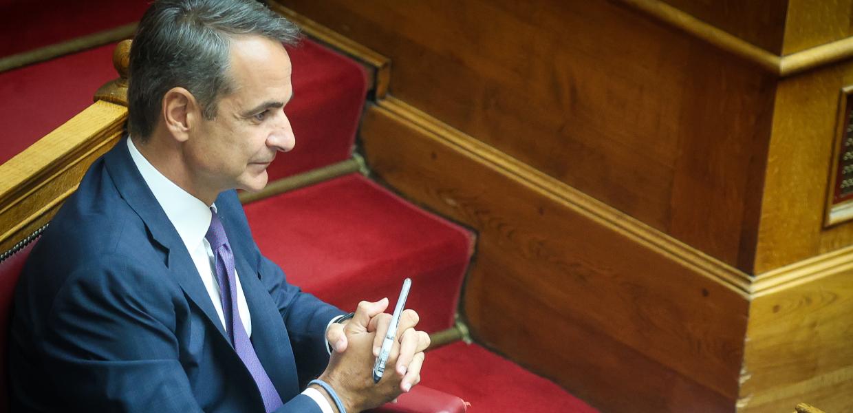 Ο Κυριάκος Μητσοτάκης στη Βουλή