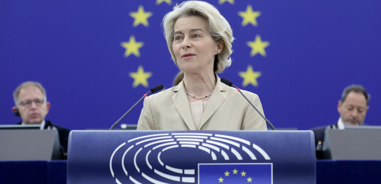 η Ούρσουλα φον ντερ Λάιεν στο ευρωκοινοβούλιο