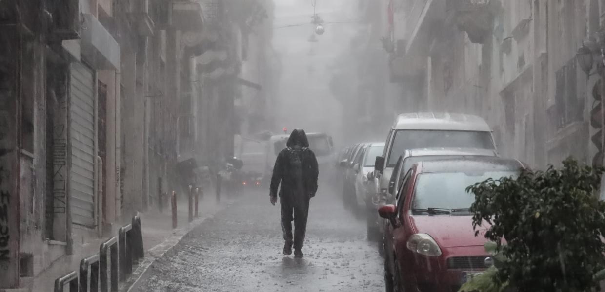 Άνθρωπος στη βροχή