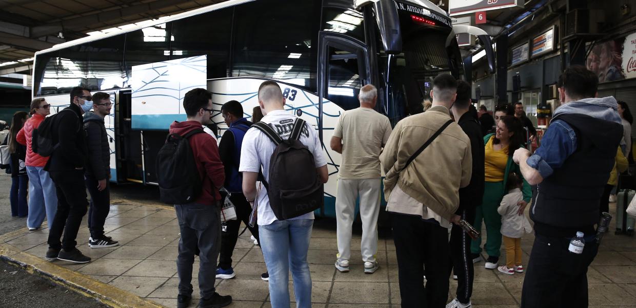 Σταθμός ΚΤΕΛ Κηφισού έξοδος εκδρομέων Πάσχα 2023