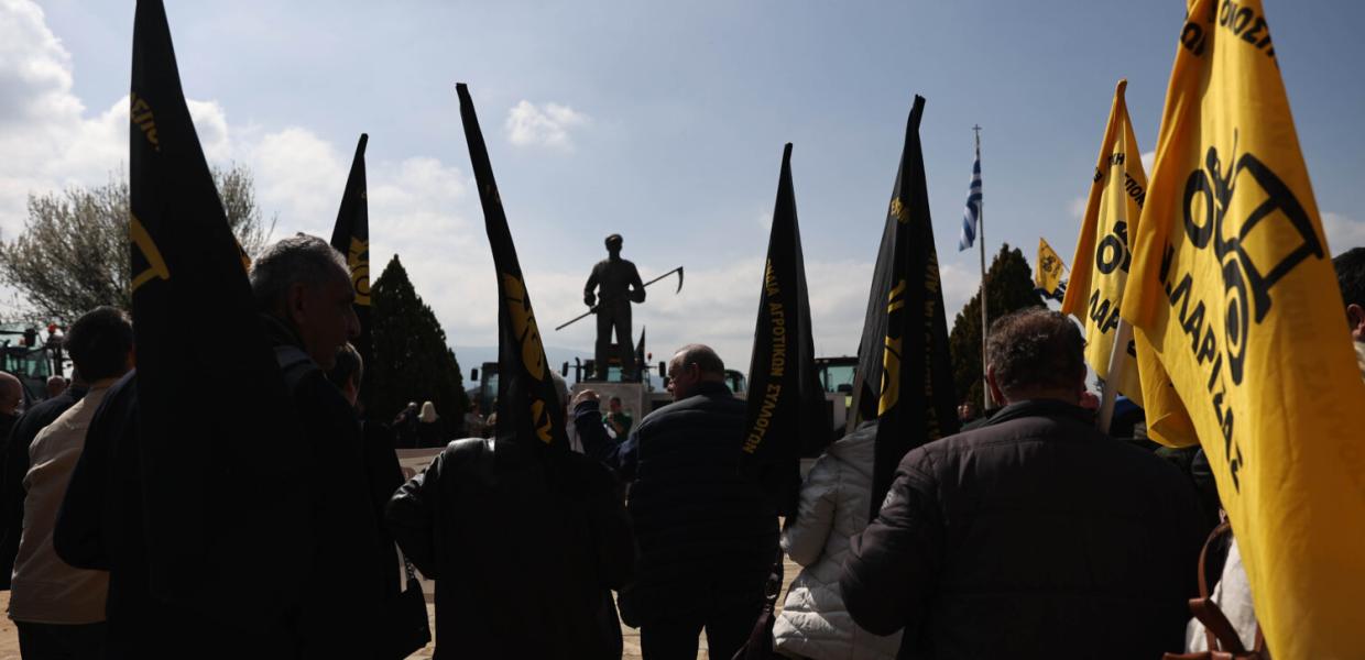 Aγροτικό συλλαλητήριο στο μνημείο του αγρότη στο Κιλελέρ