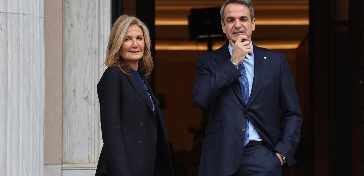 Κυριάκος Μητσοτάκης και Μαρέβα Γκραμπόφσκι-Μητσοτάκη 