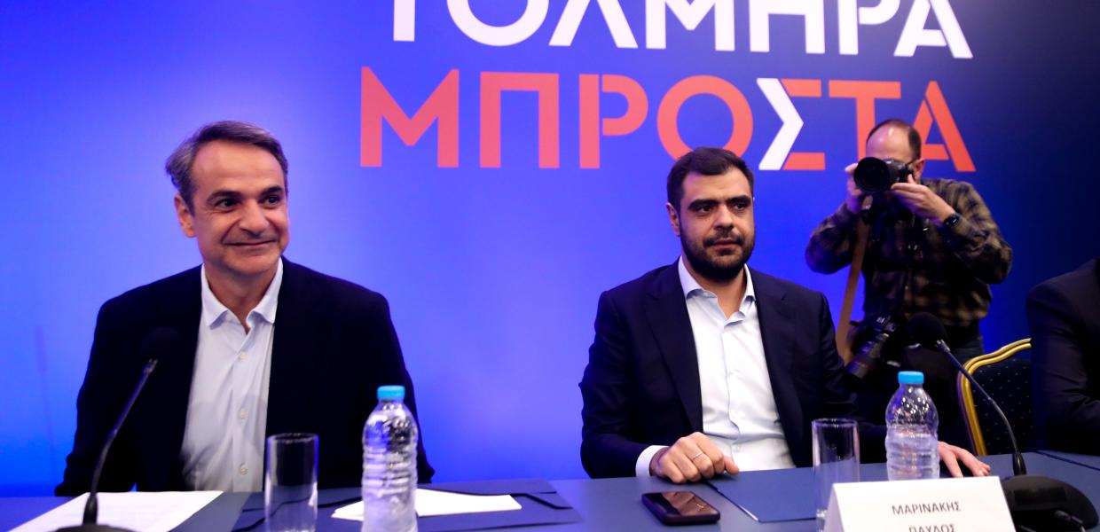 Ο Κυριάκος Μητσοτάκης και ο Παύλος Μαρινάκης