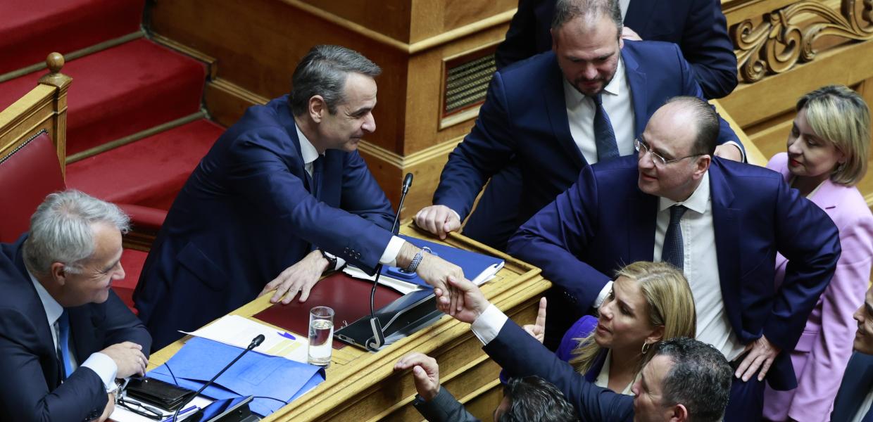 Ο Κυριάκος Μητσοτάκης στη Βουλή