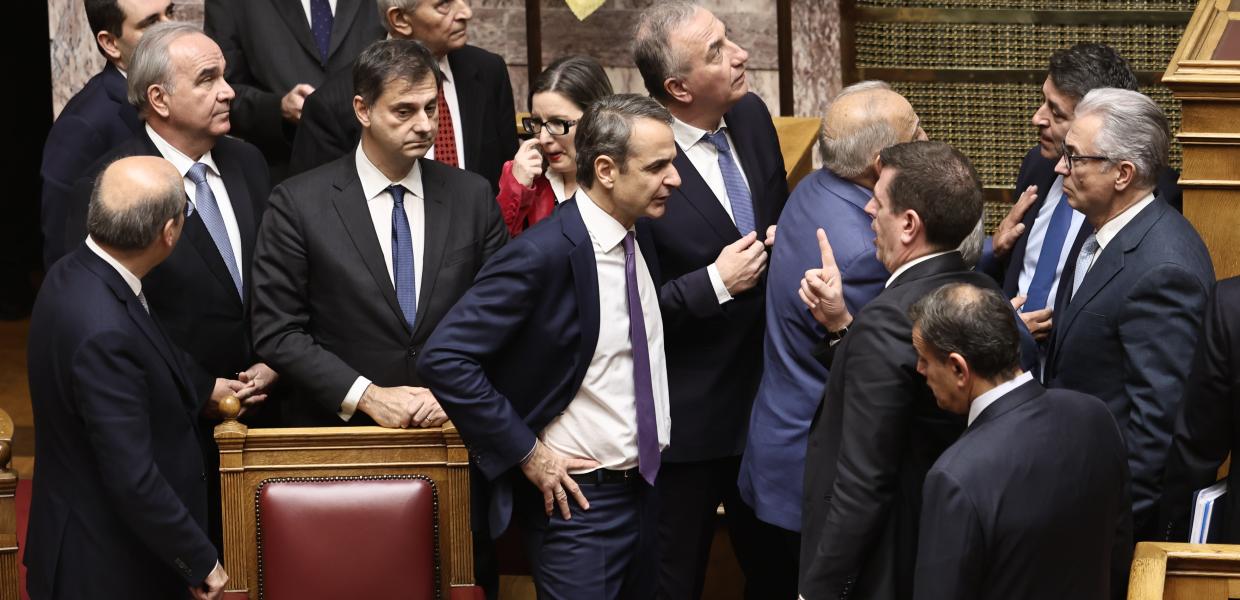 Ο Κυριάκος Μητσοτάκης στη Βουλή