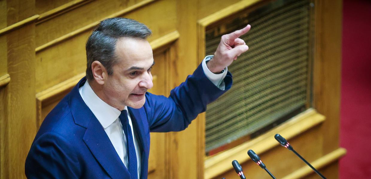 Ο Κυριάκος Μητσοτάκης στη Βουλή