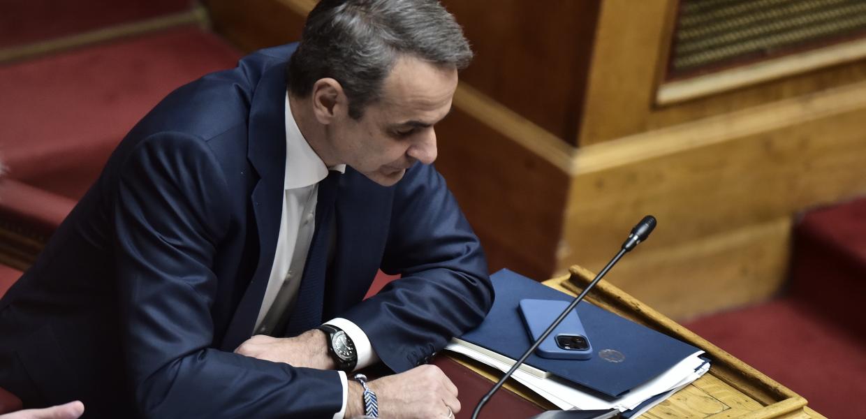 Ο Κυριάκος Μητσοτάκης στη Βουλή