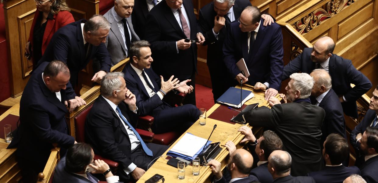 Ο Κυριάκος Μητσοτάκης στη Βουλή