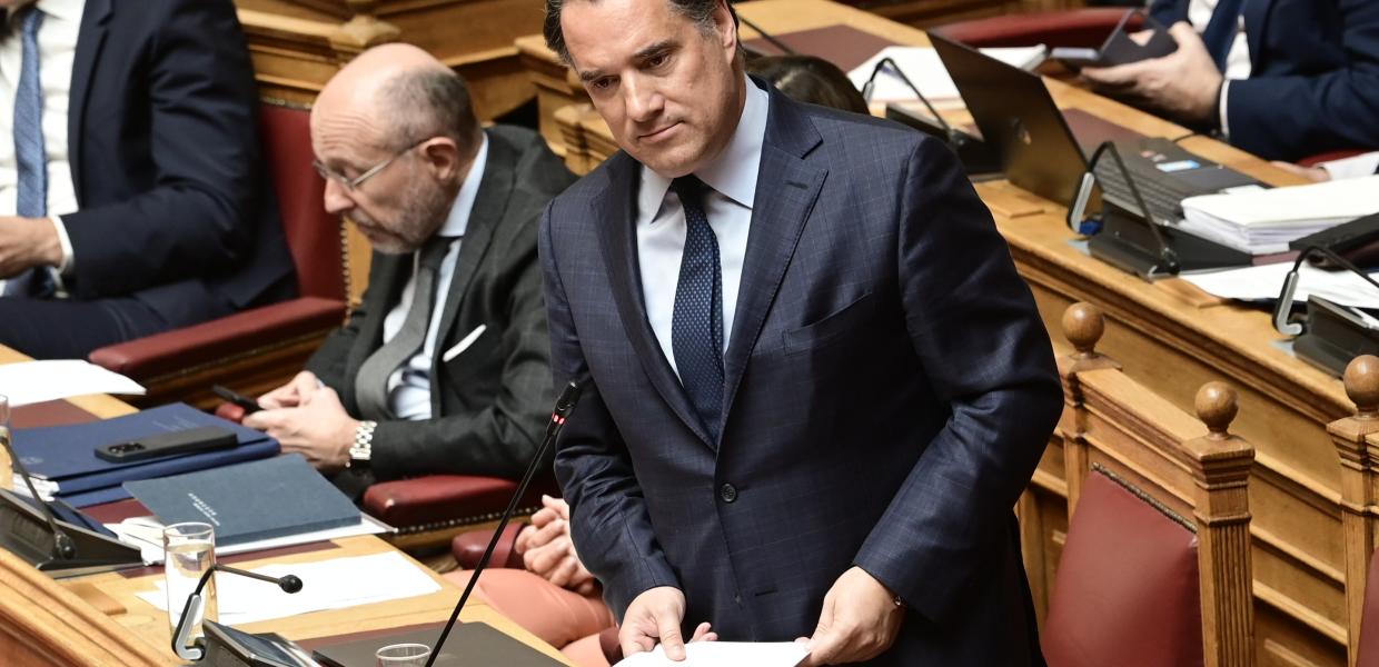 Ο Άδωνις Γεωργιάδης στη Βουλή