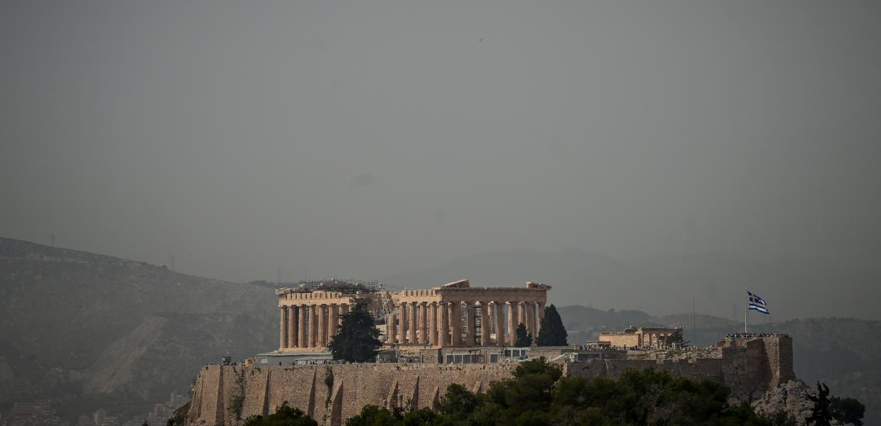 καιρός Ακρόπολη αφρικανική σκόνη