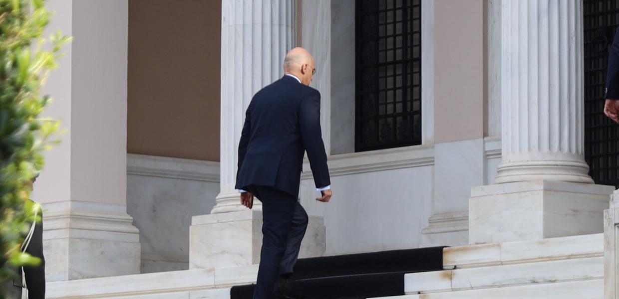 Ο Νίκος Δένδιας στο Μαξίμου