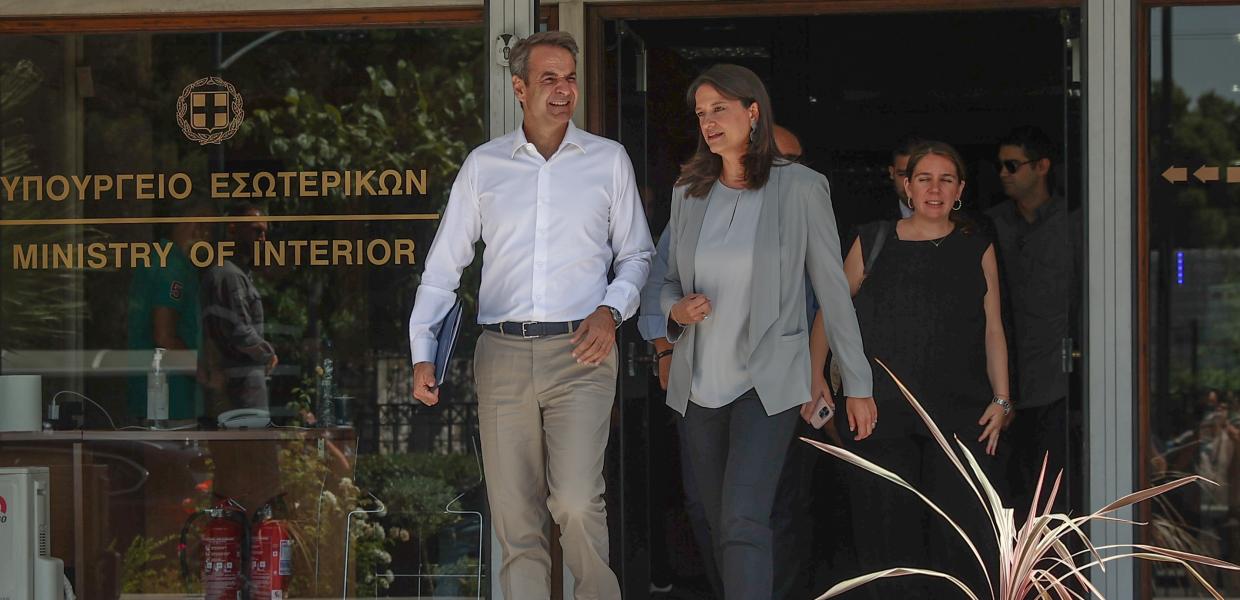 Κυριάκος Μητσοτάκης και Νίκη Κεραμέως