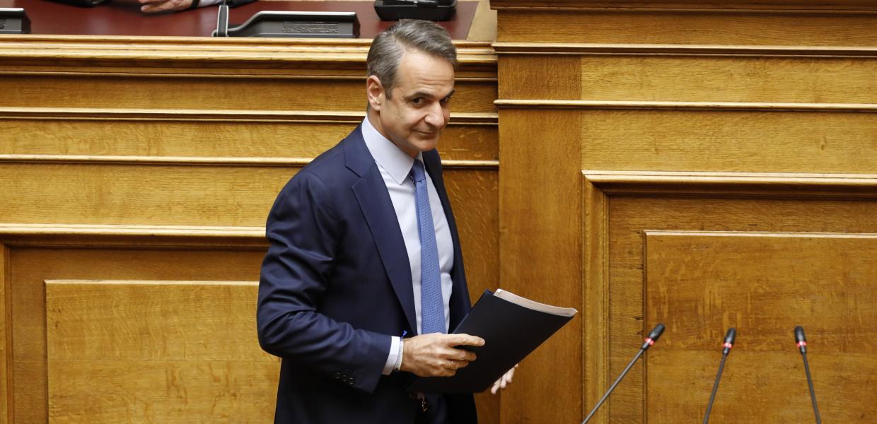 Ο Κυριάκος Μητσοτάκης στη Βουλή