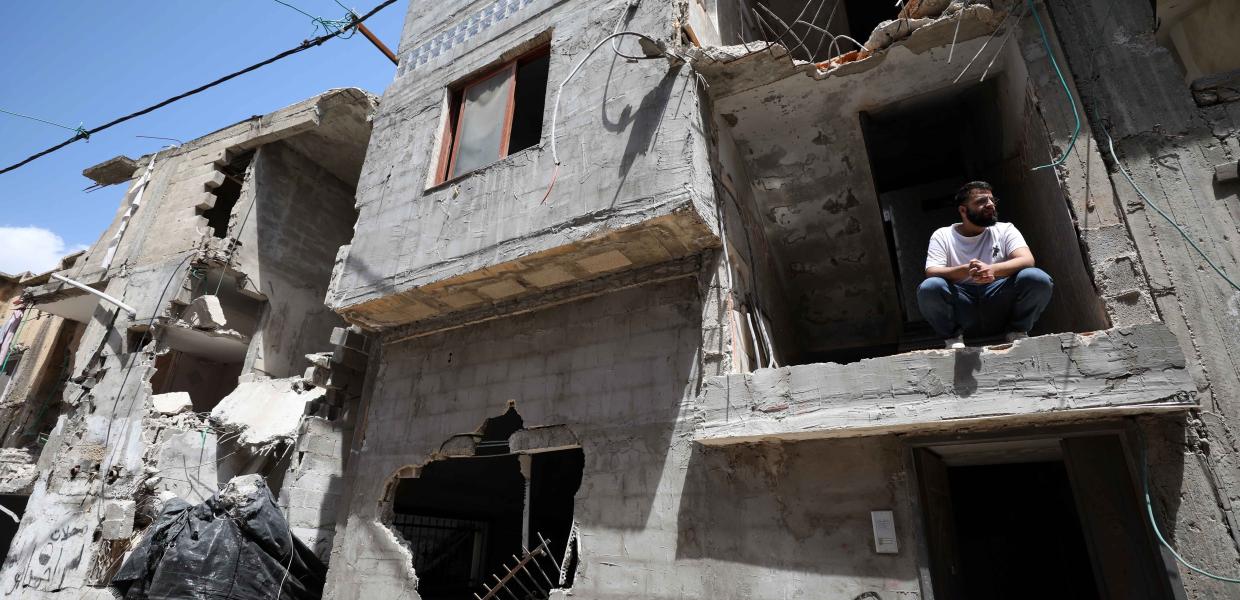Destruction in Nour Shams refugee camp following Israeli army raid 
