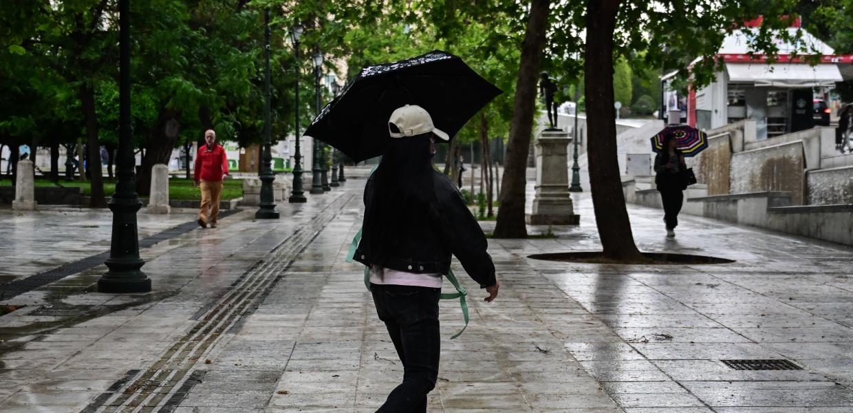 Βροχή άνοιξη ομπρέλα