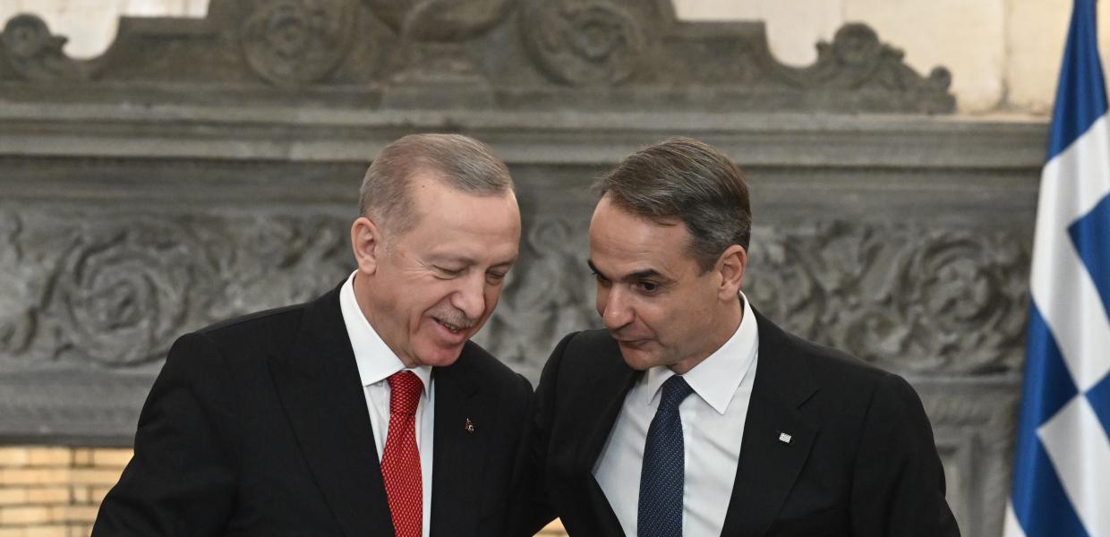 Ο Ρετζέπ Ταγίπ Ερντογάν και ο Κυριάκος Μητσοτάκης