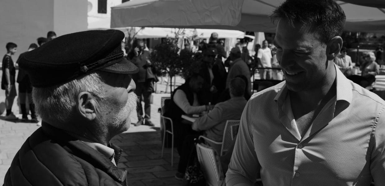 Επίσκεψη του προέδρου του ΣΥΡΙΖΑ-ΠΣ, Στέφανου Κασσελάκη, στου Παξούς. Δευτέρα του Πάσχα 6 Μαϊου 2024