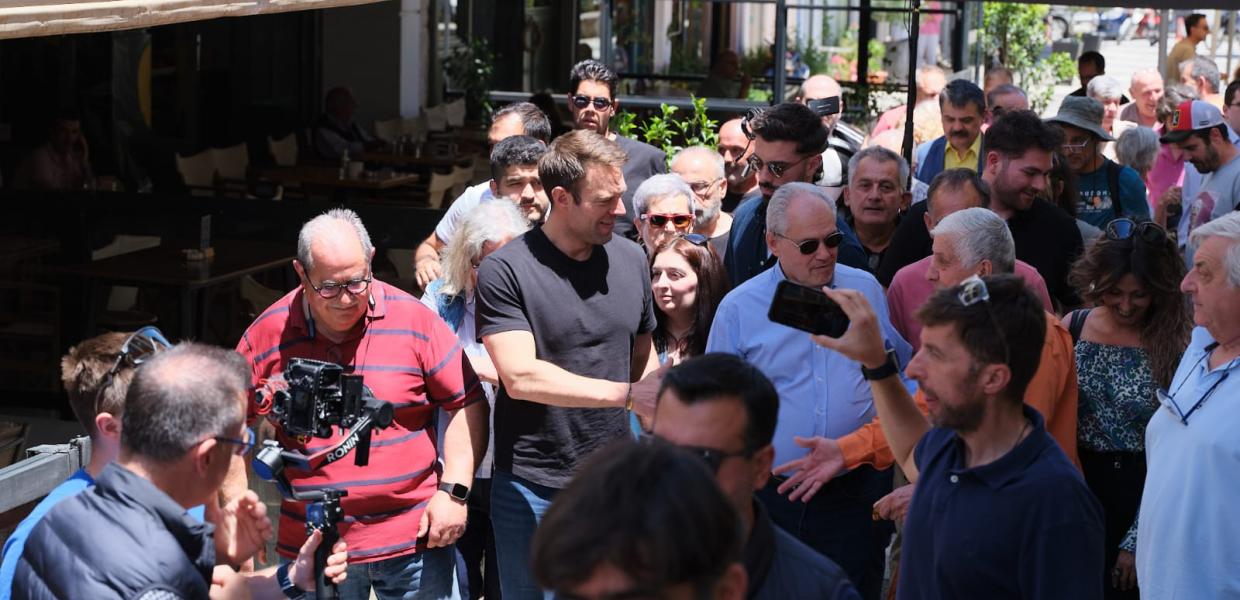 Ο Στέφανος Κασσελάκης στη Σπάρτη