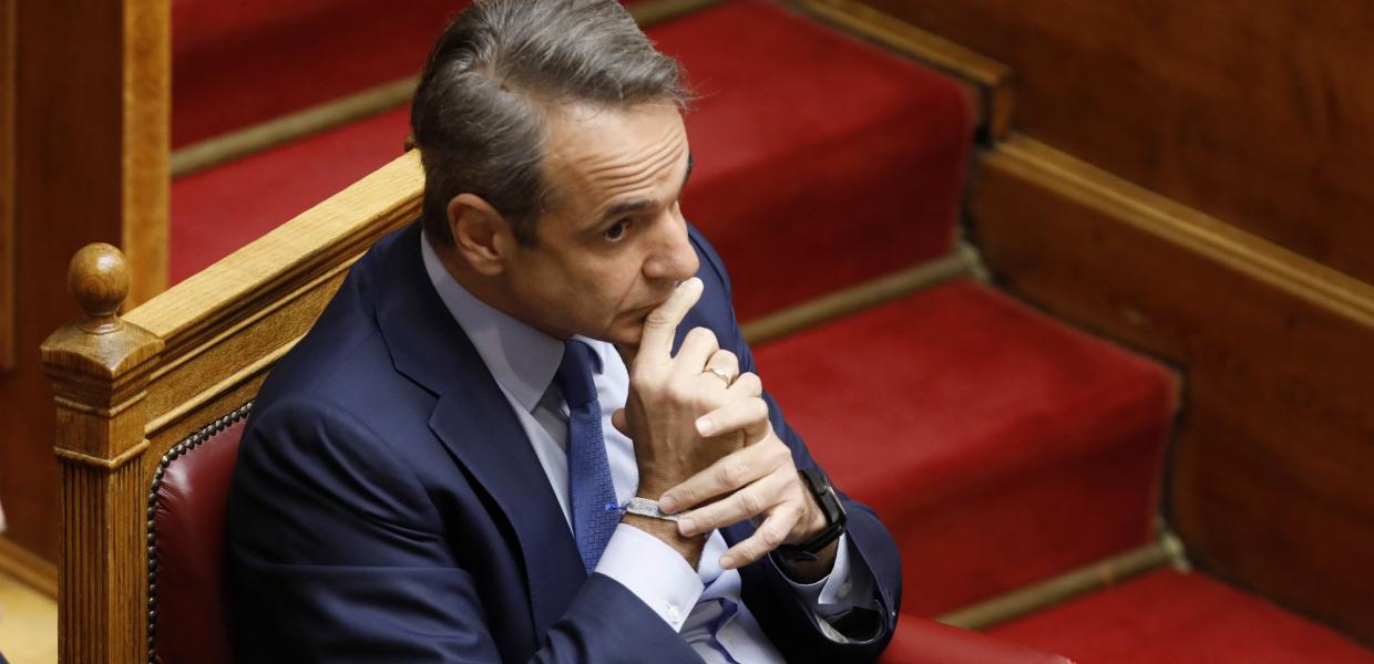 Ο Κυριάκος Μητσοτάκης στη Βουλή