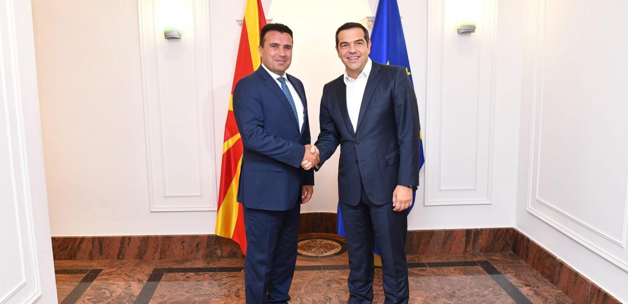 Ο Αλέξης Τσίπρας και ο Ζόραν Ζάεφ