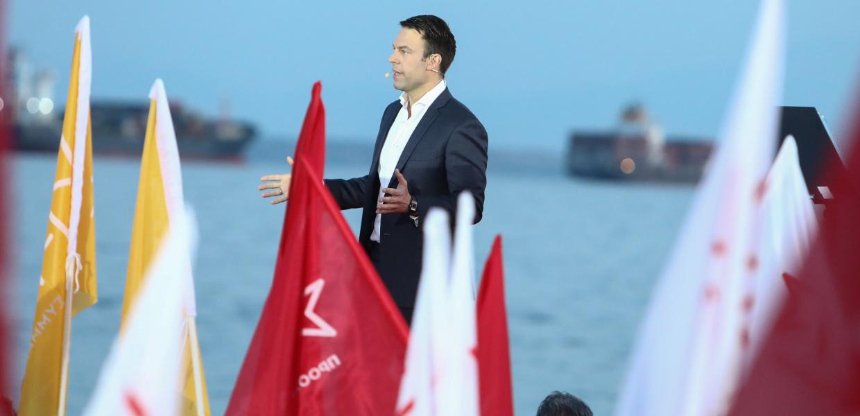 Ο Στέφανος Κασσελάκης σε ομιλία του