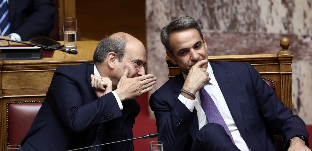 Ο Κυριάκος Μητσοτάκης και ο Κωστής Χατζηδάκης
