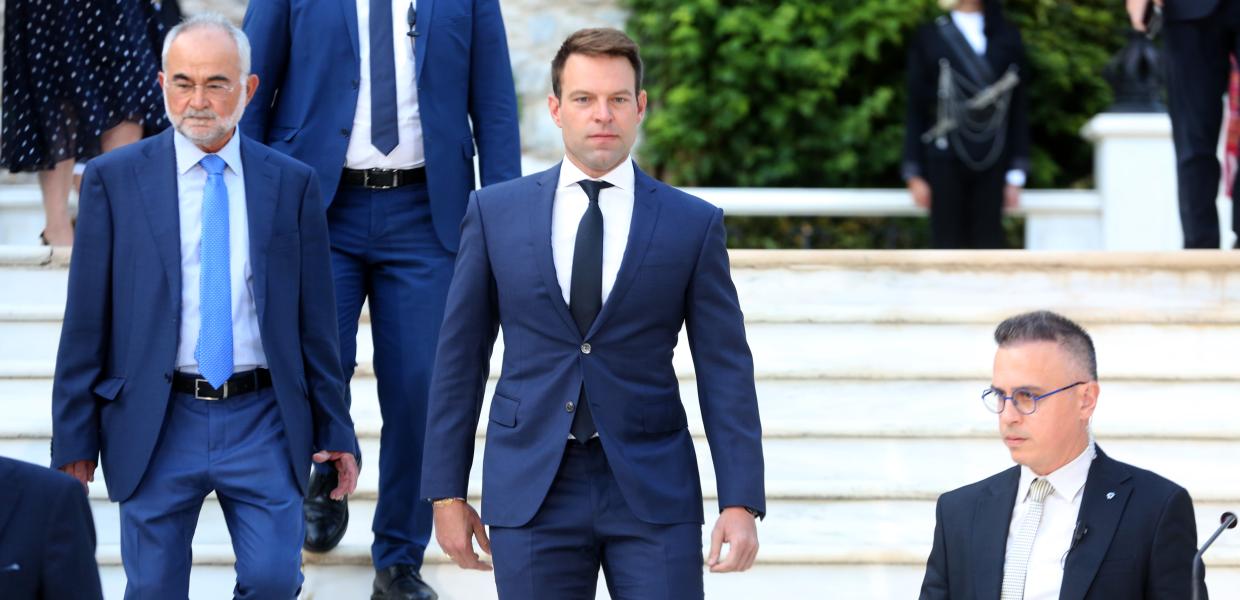 Ο Στέφανος Κασσελάκης στο Προεδρικό Μέγαρο