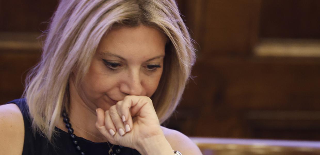 Η Μαρία Καρυστιανού στη Βουλή