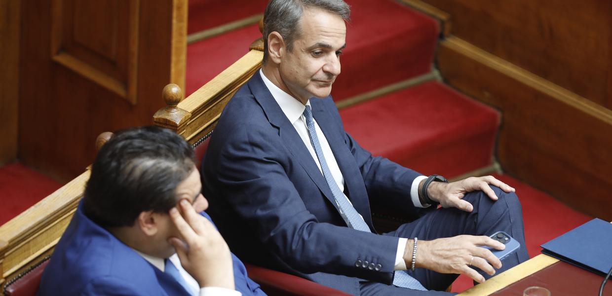 Ο Κυριάκος Μητσοτάκης στη Βουλή
