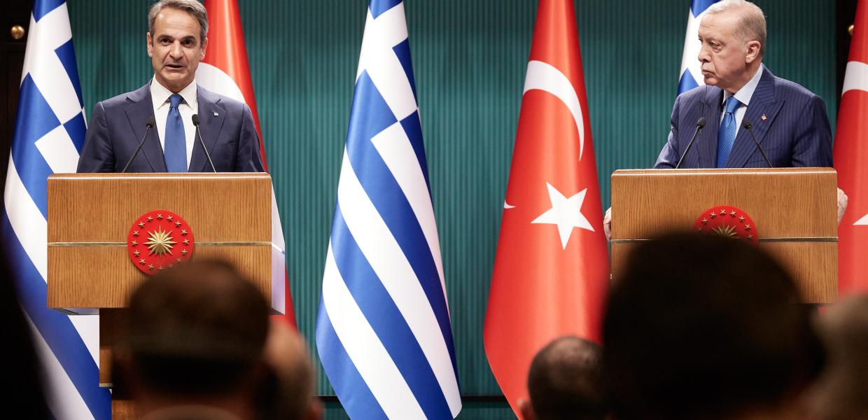 Ο Κυριάκος Μητσοτάκης και ο ταγίπ Ερντογάν