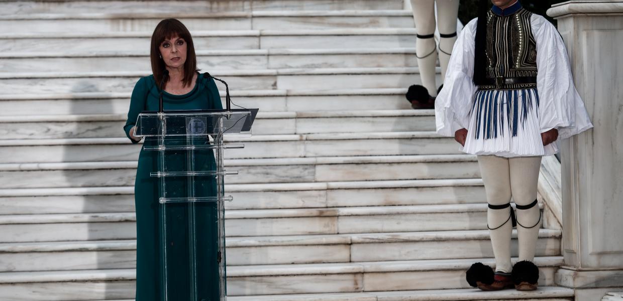 Η Κατερίνα Σακελλαροπούλου στη γιορτή της Δημοκρατίας