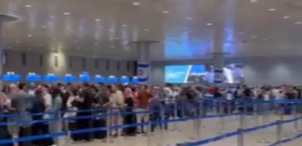 Πλήθος κόσμου σε ουρά στο αεροδρόμιο του Τεl Αβίβ στο Ισραήλ